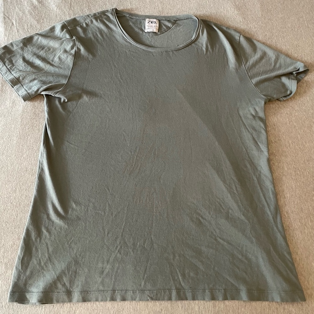 Men’s Zara Olive Green Short Sleeve T-Shirt